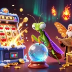 Win big at slot 5k with vibrant characters and jackpot explosions in a lively casino scene.