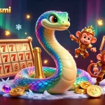 Engage with the vibrant world of gaming at totoslotresmi featuring colorful slot reels and cryptocurrency elements.