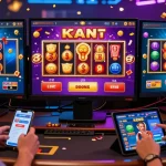 Exciting credit card casino experience with players enjoying diverse games and vibrant bonuses
